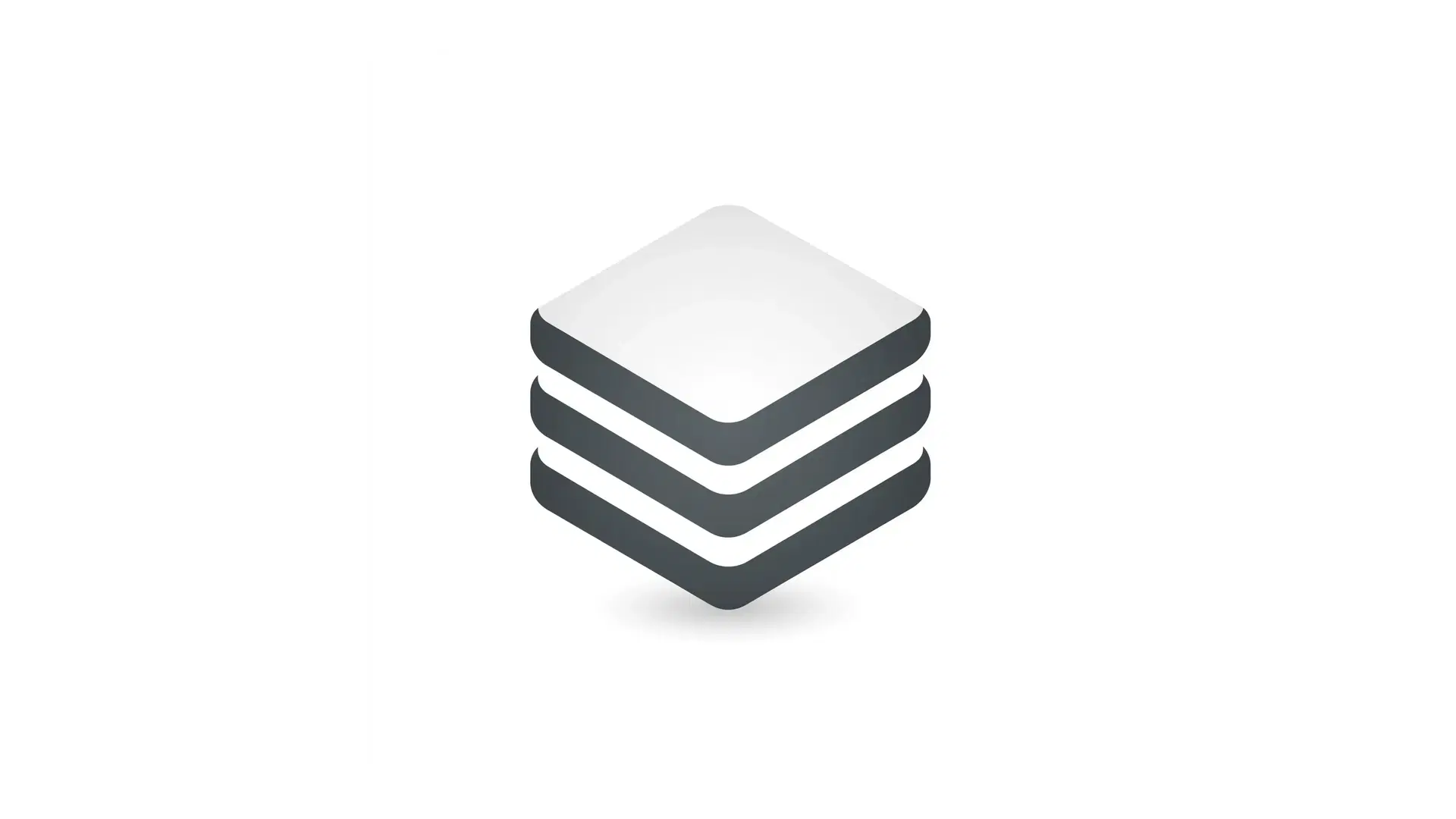 Three identical rounded slabs stacked one above another in isometric view, seen as a single block